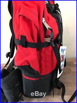 Vintage The North Face Tripper Backpack Hiking Camping Internal Frame Red NWT