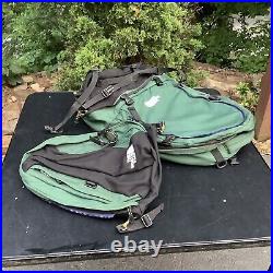 Vtg! 90's THE NORTH FACE 2 in 1 Green/Black XL BACKPACK with Small Removable Bag