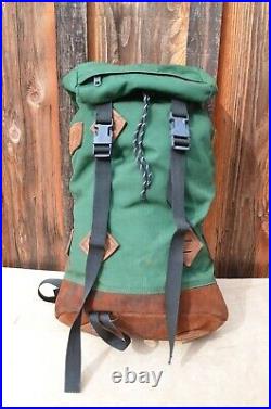 Vtg Day Pack Backpack Hiking Leather Bottom Jansport North Face Alpine Designs