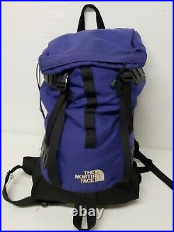 Vtg The North Face Climbing Hiking Backpack Rucksack Daypack 18x12 ROYAL BLUE
