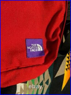 Vtg The North Face Purple Label Backpack Daypack Bookbag Cordura Red Canvas