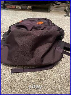 Women's North Face Plum and Orange Backpack. Waterproof laptop Compartment Mesh
